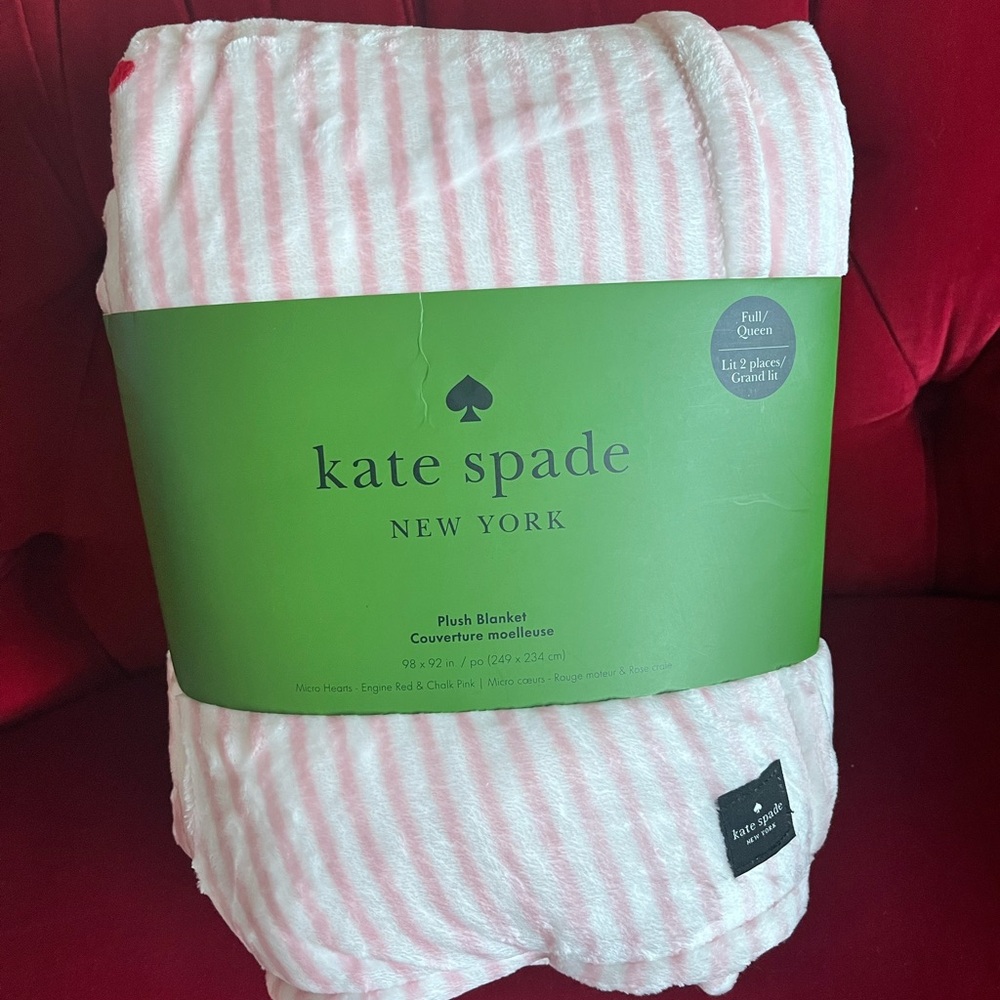 Kate Spade Full/Queen Plush Blanket NWT